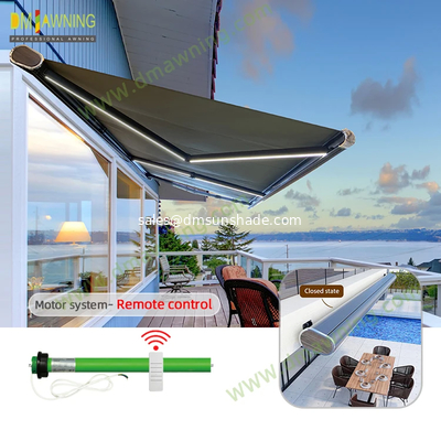 Customizable Full Cassette Retractable Awnings For Versatile Wall Or Ceiling Mounting