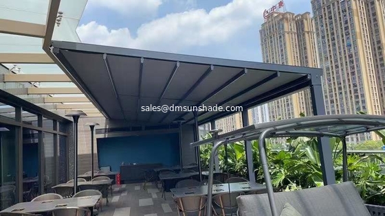 Aluminum PVC Pergola Canopy Roof Pergola Hotels Modern Front Door Waterproof Retractable Awning