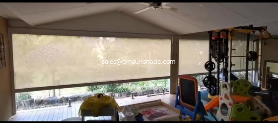 Extra-wide Outdoor Electric Windrpoof Blinds