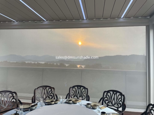 Extra-wide Outdoor Electric Windrpoof Blinds