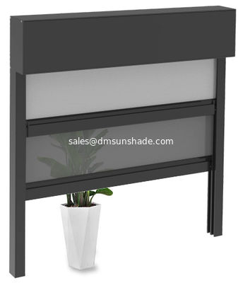 Outdoor Window Waterproof Fabric Motorized Double Layer Zip Roller Blinds
