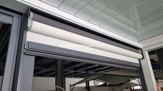 Outdoor Window Waterproof Fabric Motorized Double Layer Zip Roller Blinds