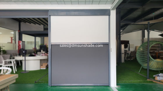 Outdoor Window Waterproof Fabric Motorized Double Layer Zip Roller Blinds