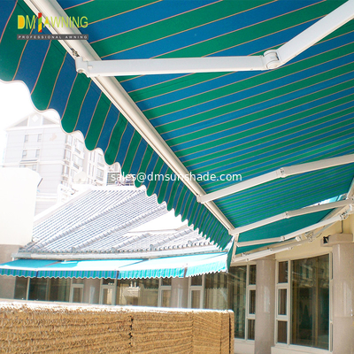 Balcony Aluminium retractable awning with rain chennel , aluminium retractable awning