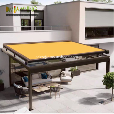 Heavy Duty Retractable Roof Awning Remote Motor Sunshade Waterproof Retractable Pergola Awnings