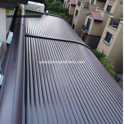 Electric Retractable Roof Awning Zip Track Roof Retractable Aluminium Outdoor Roller Shutters