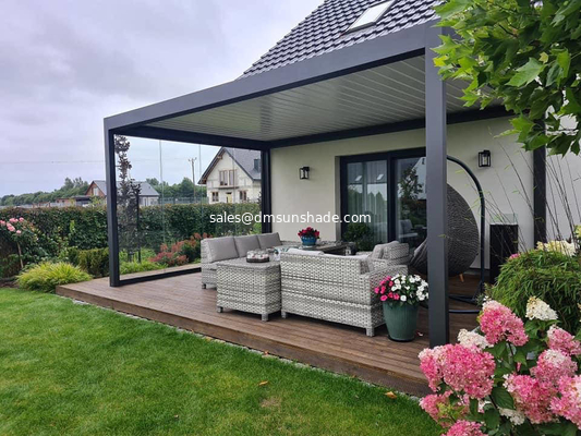 Wasserdichte Louver Blade Dachtanke Wasserdichte Aluminiumrahmen Pergola Tanke