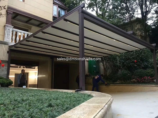 Aluminium abziehbare PVC-Pergola-Kanopfen,abziehbare Dachtanke Pergola Hotels