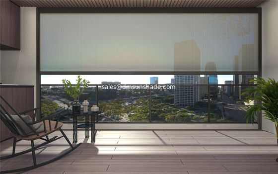 Außen-Smart Window Sonnenschirm/Winddichte Roller Awning Zip Track Blinds