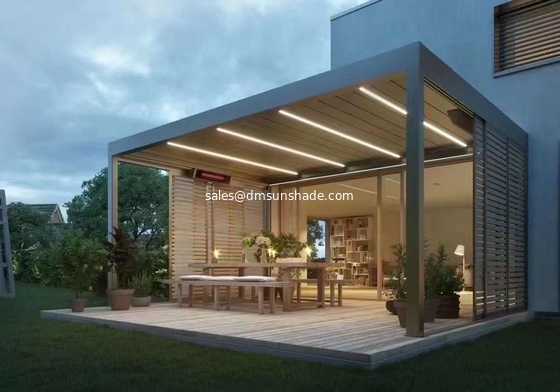Außenterrasse Garten Gazebo beliebte Motorisierte Aluminiumbinde Pergola
