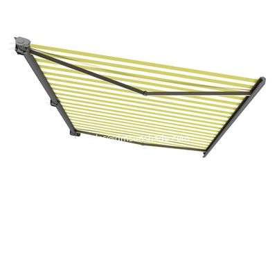 Outdoor Luxus Vollkassette Rückziehbare Markise mit Motor und LED-Licht Anpassung Markise