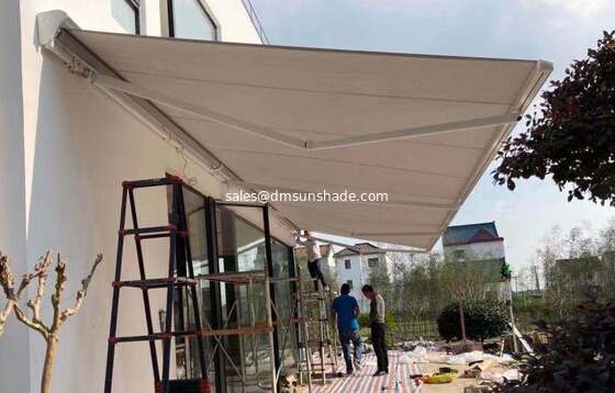 Customized Outdoor Sun Shade Aluminum Awning Half Cassette Canopy Retractable Arm Awning