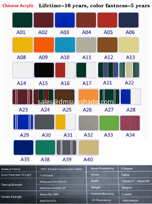 China Fabrik Großhandel Breite 120cm Wasserdicht 100% Lösung gefärbtes Acrylgoldstoff