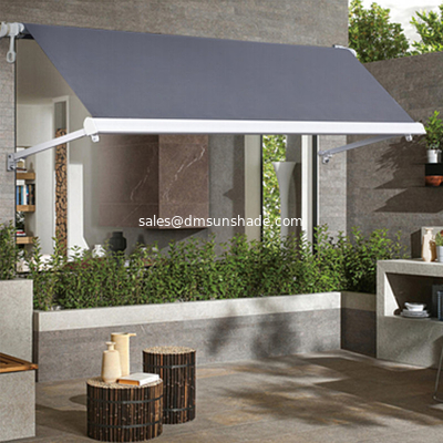 Aluminum Retractable Window Awnings Drop Arm Canopy